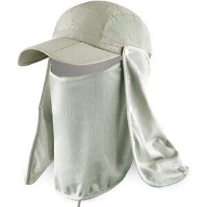 ELLEWIN Outdoor Sun Hat for Men Women UPF 50+ Fishing UV Hat with Neck Flap